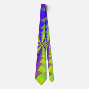 Cravate spiral jaune et violet