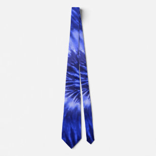 Cravate Spiral Tie-Dye - Bleu