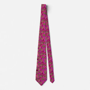 Cravate Spirales de fleurs - rose
