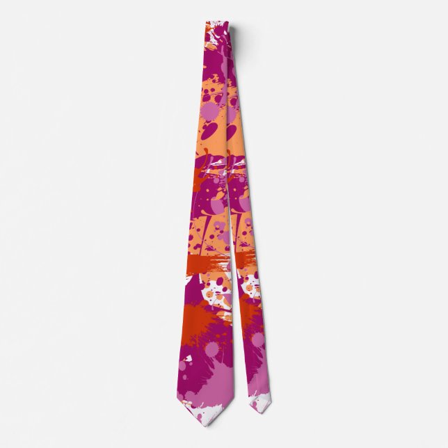 Cravate Splash of Color | Lesbian Pride (Devant)