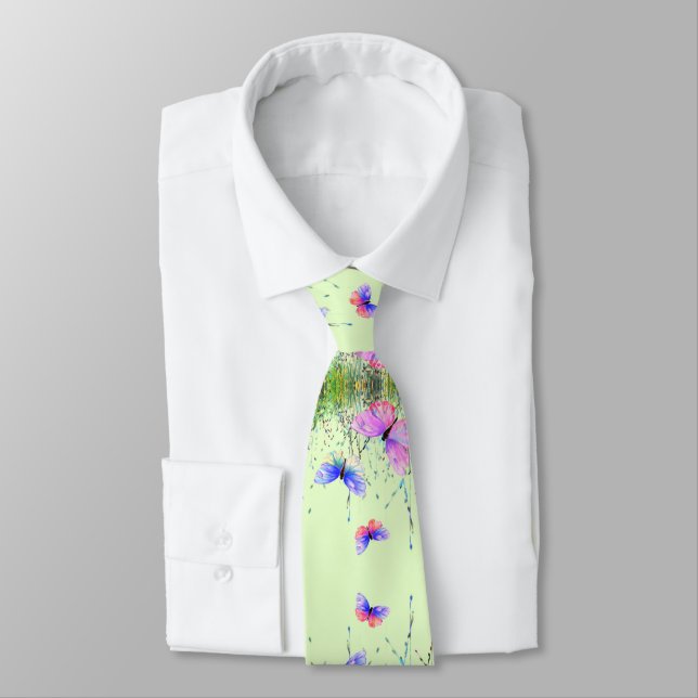 Cravate Spring Butterflies Neck Tie (Attaché)