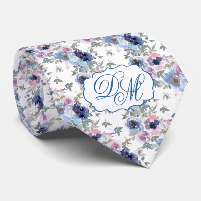 Cravate Spun Sugar & Skydiver Blue Mariage Keepsaké T (Roulé)