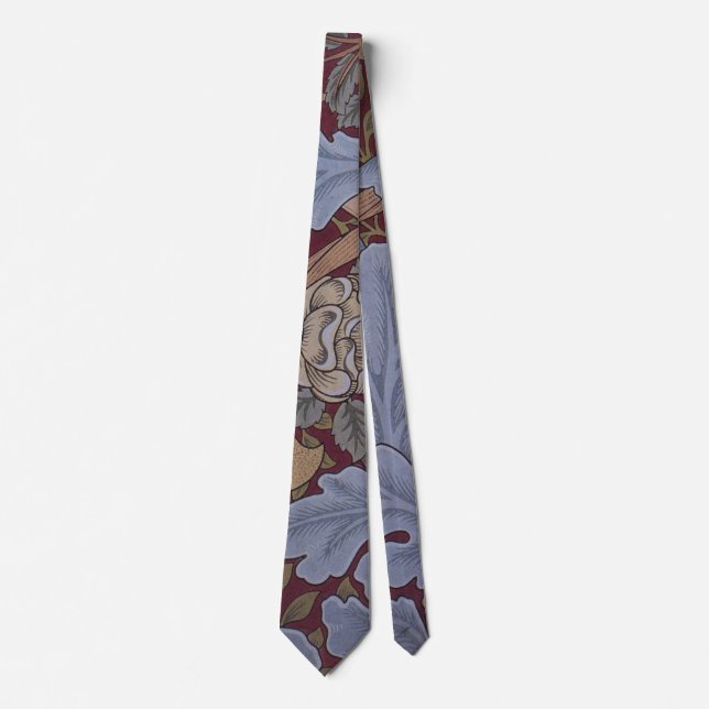 Cravate St. James Acanthus Leaf Motif par William Morris (Devant)