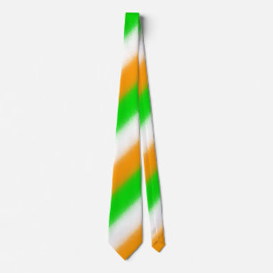 Cravate St Patrick's Day Couleurs irlandaises : Vert orang