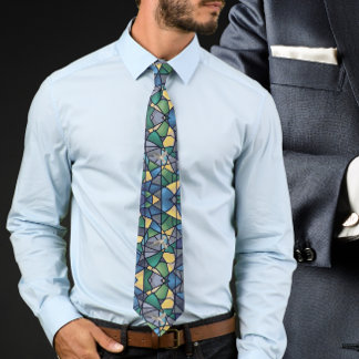 Cravate Stained glass wiith holy spirirt dove neck tie