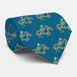 Cravate Stickman de course de chevaux
