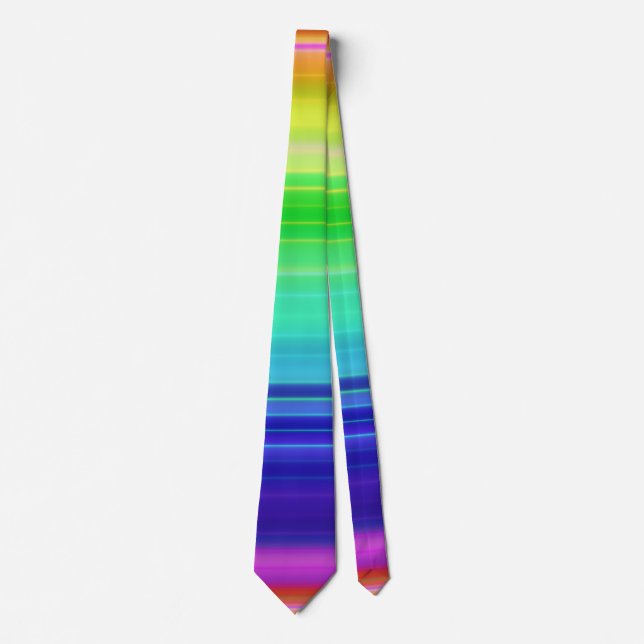 Cravate Striped Rainbow Background Gradient (Devant)