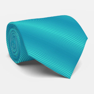 Cravate Stripes - Aqua Turquoise Cyan Blue