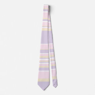 Cravate Stripes complexes - rose pastel, jaune et violet