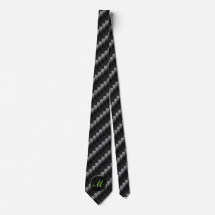 Cravate Style de fibre de carbone avec monogramme
