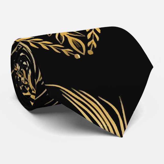 Cravate style ethnique paon plumes sans couture motif (Roulé)