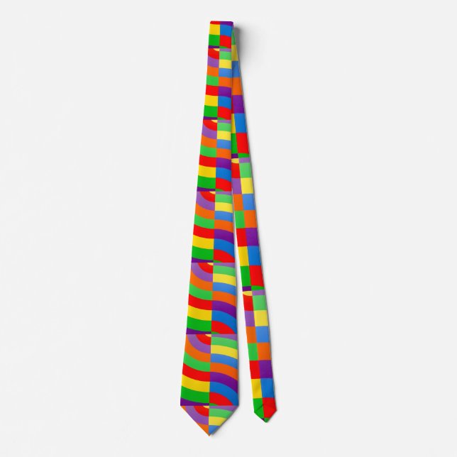 CRAVATE STYLE MODERNE DE TYPE RAINBOW EN FACE DES MOTIFS (Devant)