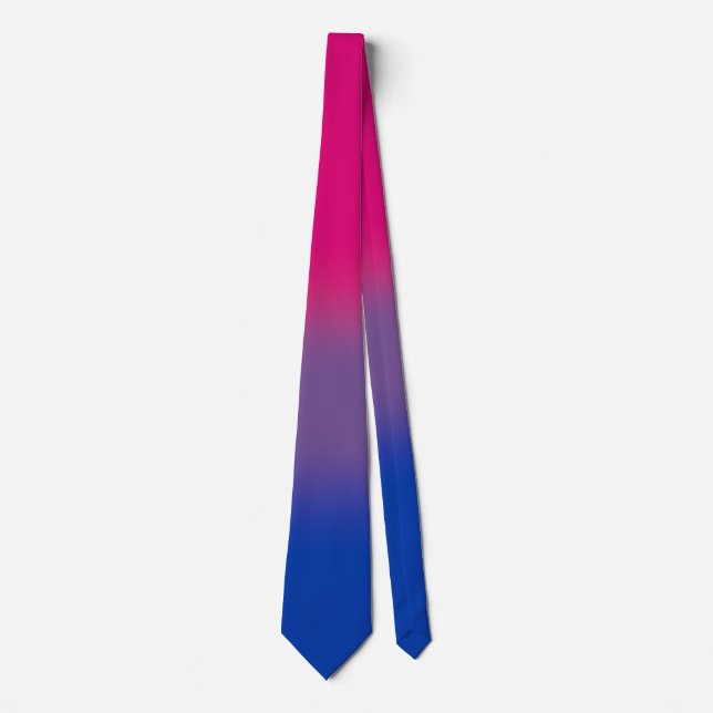 Cravate stylée Unisex Bisexual Pride (Devant)