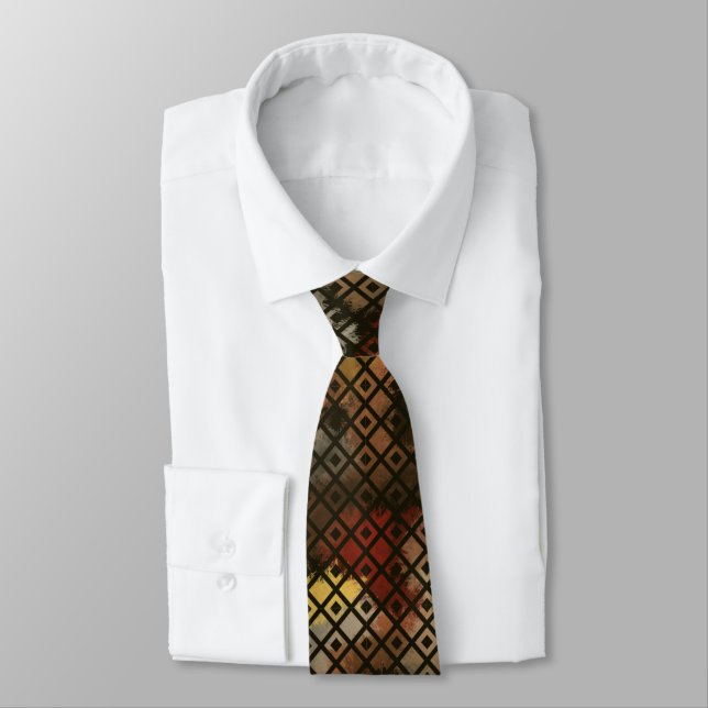 Cravate Sud-Ouest Désert Diamondback Worms Design Art (Attaché)
