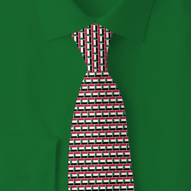 Cravate Sudan Flag Brick Pattern (Créateur téléchargé)