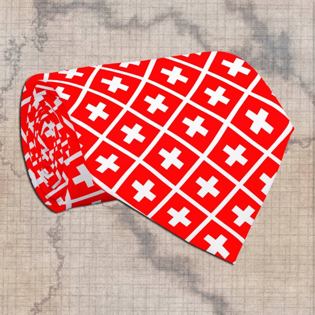 Cravate Suisse Cravates, mode Swiss Drapeau (Créateur téléchargé)
