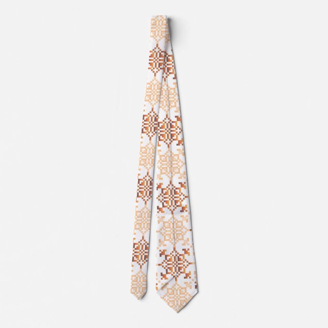 Cravate SUN traditionnel letton motif géométrique VII (Dos)