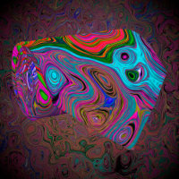 Super psychédélique Magenta Retro Liquide Swirl