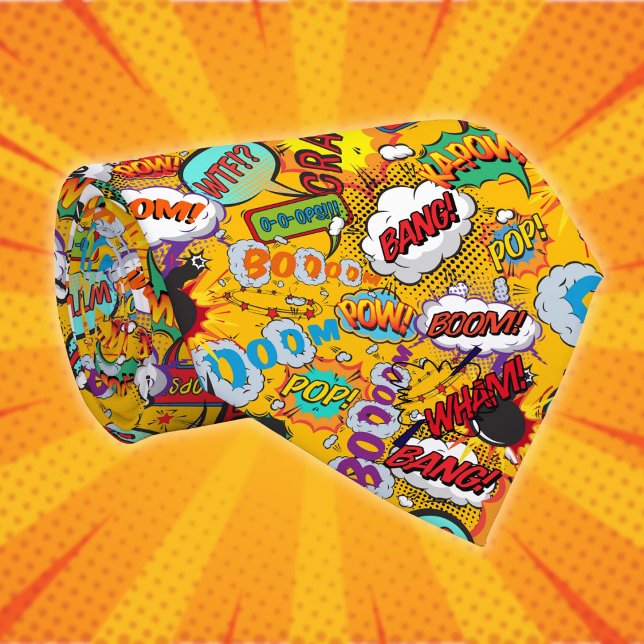 Cravate Superhero des explosions d'art de la bande dessiné (Comic Book Pop Art Superhero Shout Outs Neck Tie)