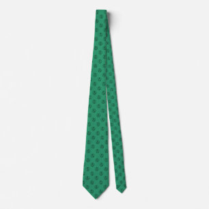 Cravate Symbole athée : noir sur vert