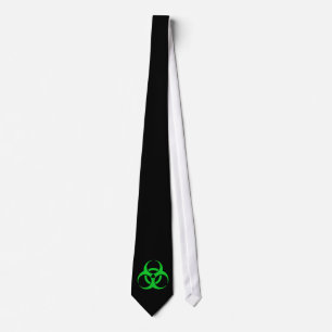 Cravate Symbole de biodanger vert