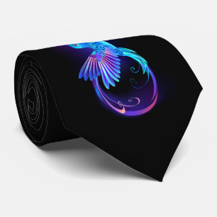 Cravate Symbole de Neon Infinity par Glowing Hummingbird