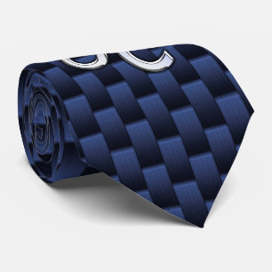 Cravate Symbole Leo d'argent sur l'impression en fibre de
