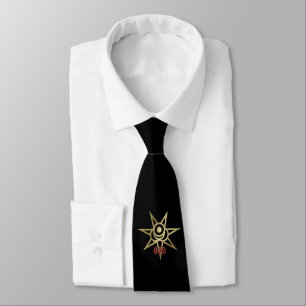Cravate Symbole occulte septagram
