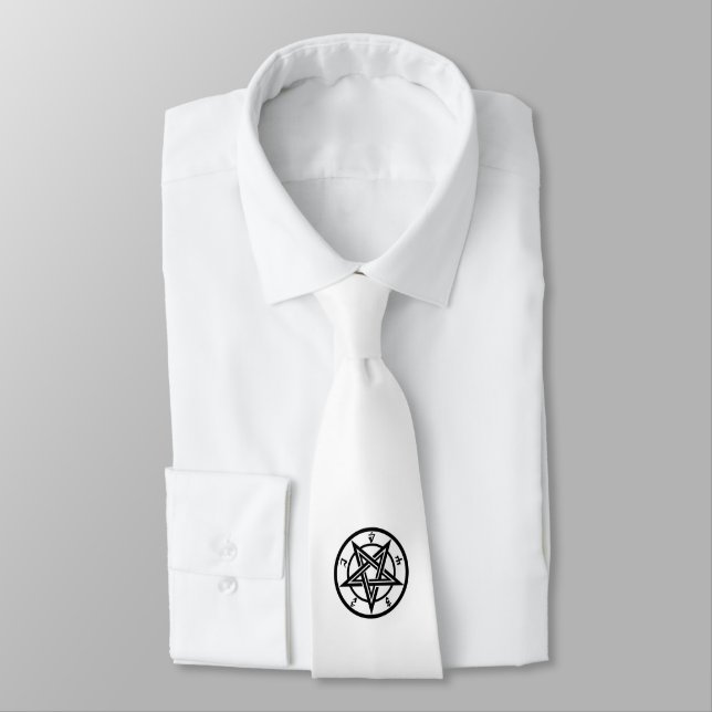 Cravate Symbole pentagramme classique (Attaché)