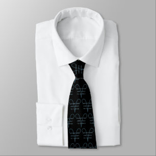Cravate Symbole Zodiac Aries Citation amusante Texte bleu