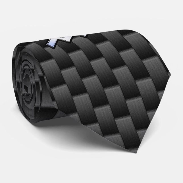 Cravate Symbole Zodiaque Aquarius Décor en fibre de carbon (Roulé)