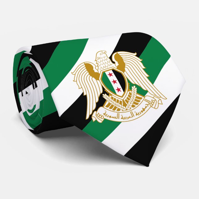 Cravate Syrie raye cravate, Indépendance, Drapeau syrien (Roulé)
