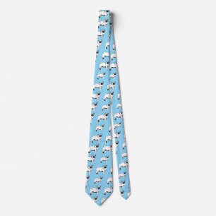 Cravate T-shirt Mops 2 côtés imprimés