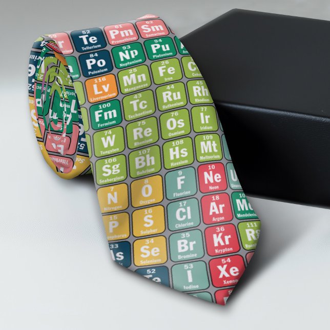 Cravate Tableau périodique des éléments Motif (Periodic Table Pattern Tie)