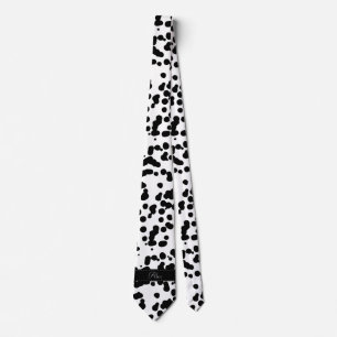 Cravate Taches dalmatiennes noires et blanches