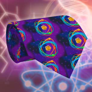 Cravate Taches de structure atomique Motif scientifique