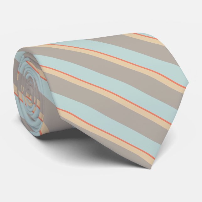 Cravate Tailles Beige Turquoise (Roulé)
