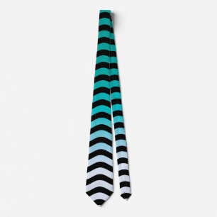 Cravate Tailles turquoise ondulées