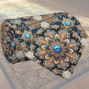 Cravate Tapis Designer Persan de Luxe   Faux Col de Soie