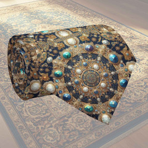 Cravate Tapis Designer Persan de Luxe   Foulard en faux so