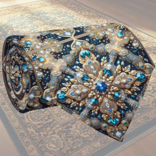 Cravate Tapis Designer Persan de Luxe Foulard en Faux So