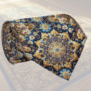 Cravate Tapis Designer Persan de Luxe   Foulard en Soie Sy