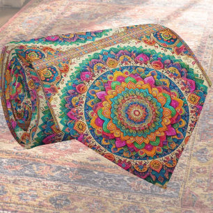 Cravate Tapis indien de luxe conçu par un designer   Faux 