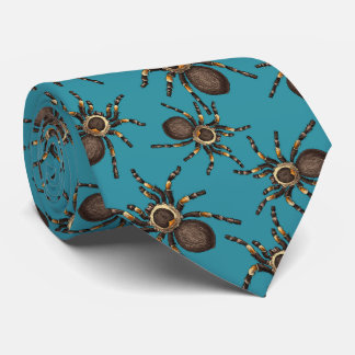 Cravate Tarantula sur bleu