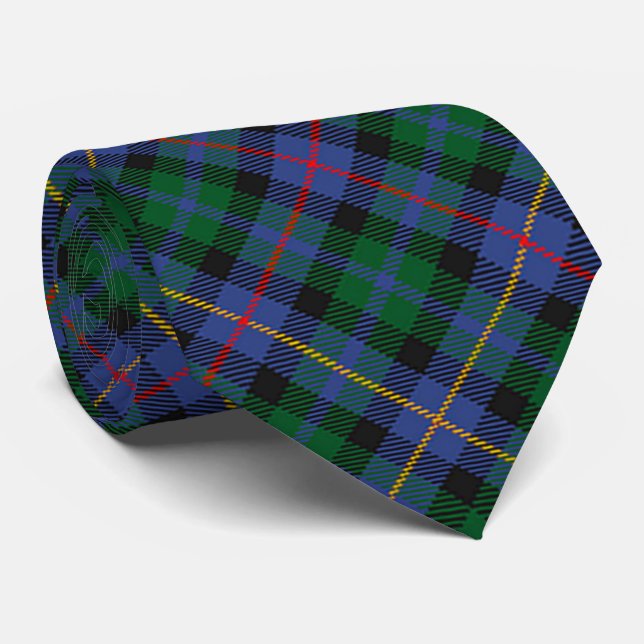 Cravate Tartan avec (ou sans) votre initiale (Roulé)