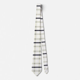 Cravate Tartan crème en gris et noir