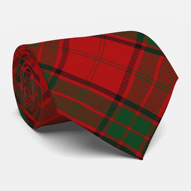 Cravate Tartan de monogramme de la lettre M de Maxwell de (Roulé)