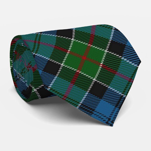 Cravate Tartan écossais de monogramme de la lettre C de (Roulé)