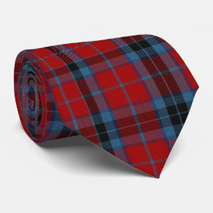 Cravate Tartan MacTavish rouge et bleu plaid