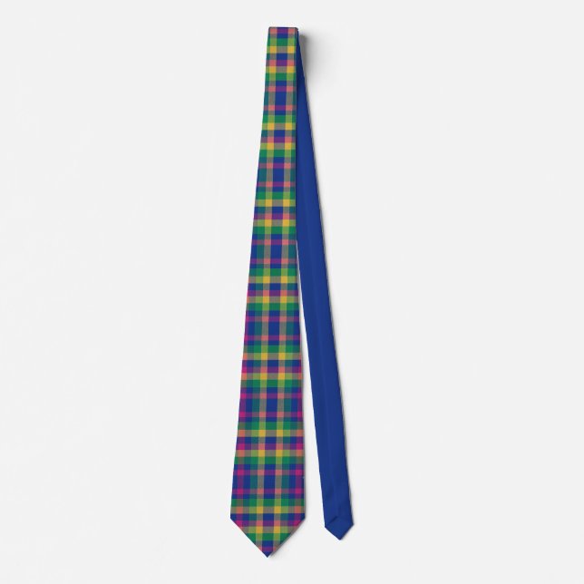 Cravate Tartan multicolore (Devant)